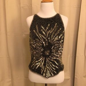 Papell Boutique Beaded Top, Size Small